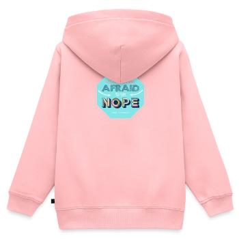Nope-Design - Kinder Premium Organic Zip Hoodie - Rosa - Hinten - AI Model Kid Female (0cm)