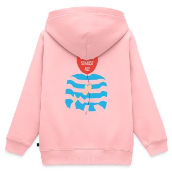 Guad schaust aus – Bayerischer Spruch - Kinder Premium Organic Zip Hoodie - Rosa - Hinten - AI Model Kid Female (0cm)
