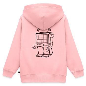 Retro Robot – Vintage AI Android Design - Kids Premium Organic Zip-up Hoodie - rose - Back - AI Model Kid Female (0cm)