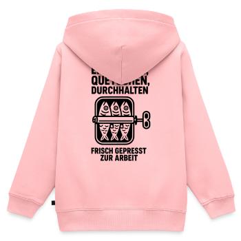Freshly squeezed to work Public transport delights - Kids Premium Organic Zip-up Hoodie - rose - Back - AI Model Kid Female (0cm)