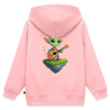 Green Goblin with Guitar - Kids Premium Organic Zip-up Hoodie - rose - Back - AI Model Kid Female (0cm)