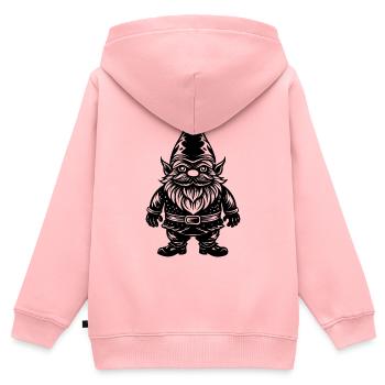 Gnome - Kinder Premium Organic Zip Hoodie - Rosa - Hinten - AI Model Kid Female (0cm)