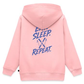 Wintersport Skiurlaub Skifahrer Skipiste  - Kinder Premium Organic Zip Hoodie - Rosa - Hinten - AI Model Kid Female (0cm)