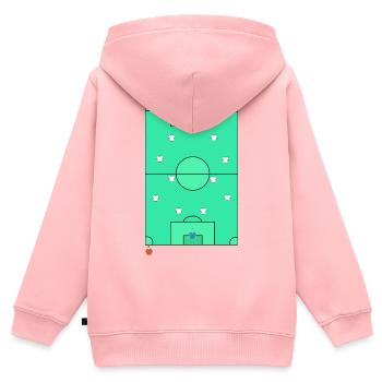 Classic 442 Football Tactical Pitch Design - Kids Premium Organic Zip-up Hoodie - rose - Back - AI Model Kid Female (0cm)