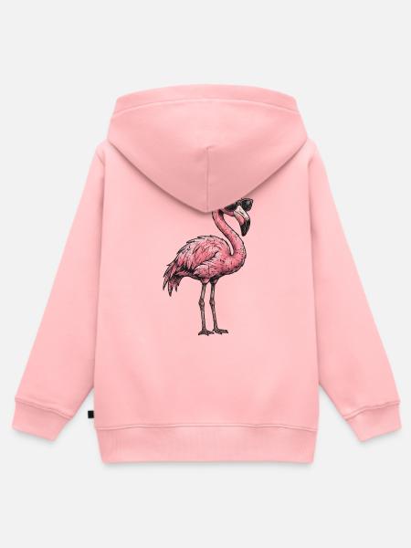 Cooler Flamingo - Kinder Premium Organic Zip Hoodie - Rosa