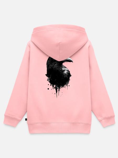 Rabe - Kinder Premium Organic Zip Hoodie - Rosa