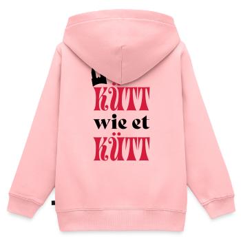 Karneval - Kinder Premium Organic Zip Hoodie - Rosa - Hinten - AI Model Kid Female (0cm)