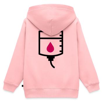 Arzt Therapie Behandlung Tropf - Kinder Premium Organic Zip Hoodie - Rosa - Hinten - AI Model Kid Female (0cm)