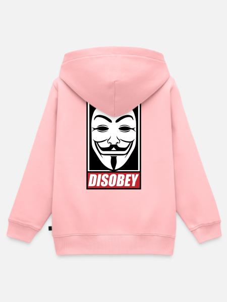 disobey | Farben änderbar - Kinder Premium Organic Zip Hoodie - Rosa
