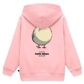 Fette Moewe - Kinder Premium Organic Zip Hoodie - Rosa - Hinten - AI Model Kid Female (0cm)