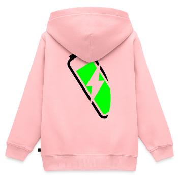 énergique - Sweat Premium à capuche zippé enfant bio - rose - Dos - AI Model Kid Female (0cm)