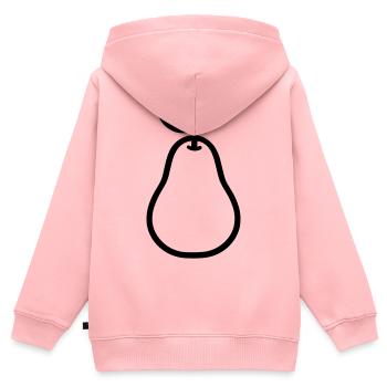 Birne - Kinder Premium Organic Zip Hoodie - Rosa - Hinten - AI Model Kid Female (0cm)