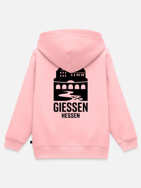 Giessen Hessen - Kinder Premium Organic Zip Hoodie - Rosa