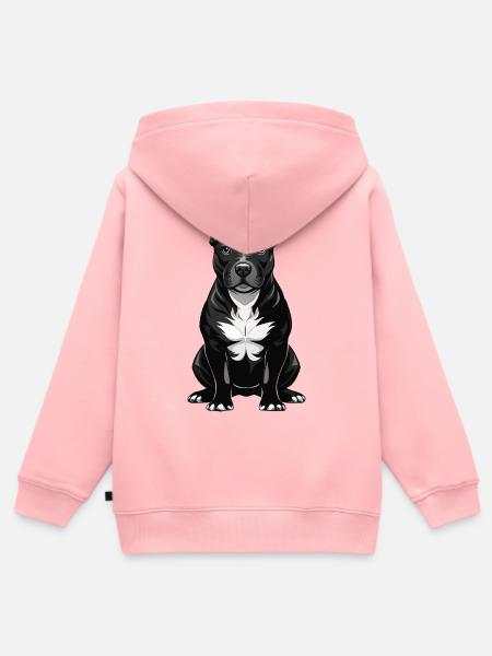 Hundesitten - Kinder Premium Organic Zip Hoodie - Rosa