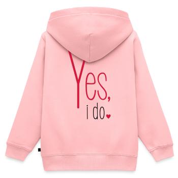 Yes i do bachelorette party Bride GroomHeart - Kids Premium Organic Zip-up Hoodie - rose - Back - AI Model Kid Female (0cm)