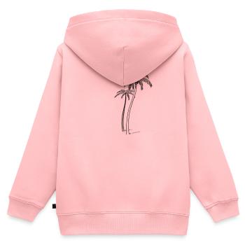 Palmen mit Kokosnuss - Kinder Premium Organic Zip Hoodie - Rosa - Hinten - AI Model Kid Female (0cm)