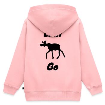 Emil der Elch - Kinder Premium Organic Zip Hoodie - Rosa - Hinten - AI Model Kid Female (0cm)