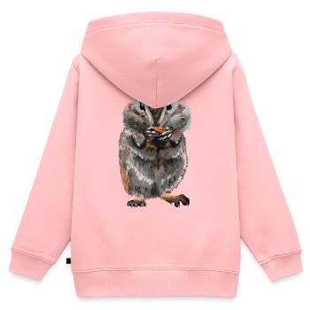 Hamster - Kinder Premium Organic Zip Hoodie - Rosa - Hinten - AI Model Kid Female (0cm)