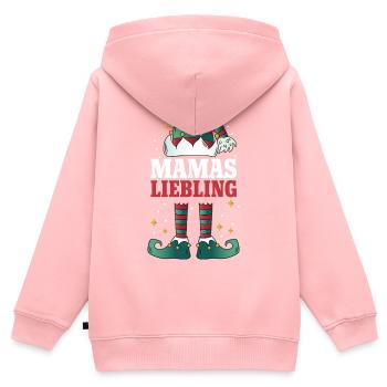 Le préféré de Maman de Noël - Sweat Premium à capuche zippé enfant bio - rose - Dos - AI Model Kid Female (0cm)