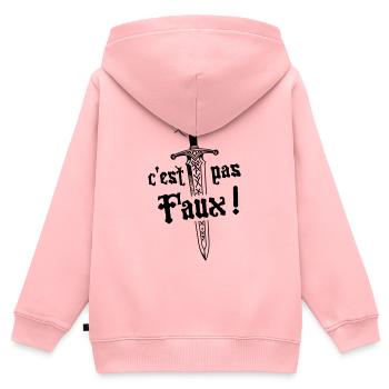 Es ist nicht falsch! Legende von Camelot - Kinder Premium Organic Zip Hoodie - Rosa - Hinten - AI Model Kid Female (0cm)
