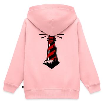 Leuchtturm Küste Symbol - Kinder Premium Organic Zip Hoodie - Rosa - Hinten - AI Model Kid Female (0cm)