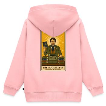 Buchhändler | Bücher Beruf Tarot - Kinder Premium Organic Zip Hoodie - Rosa - Hinten - AI Model Kid Female (0cm)