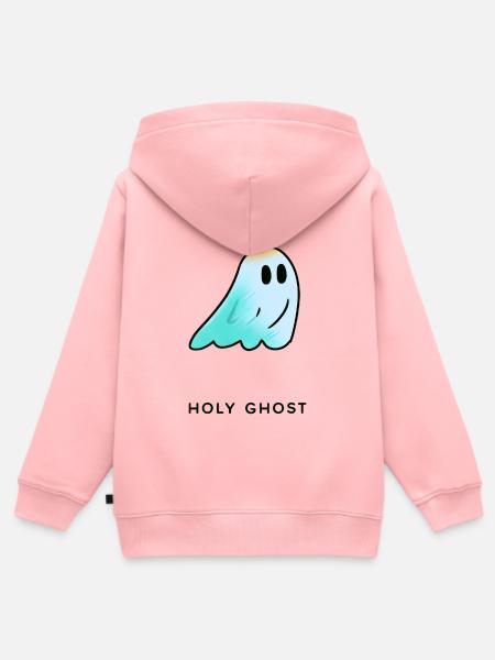 Haly Ghost: Sanfter Leuchtgeist - Kinder Premium Organic Zip Hoodie - Rosa