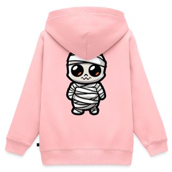 Mummy Halloween - Kids Premium Organic Zip-up Hoodie - rose - Back - AI Model Kid Female (0cm)