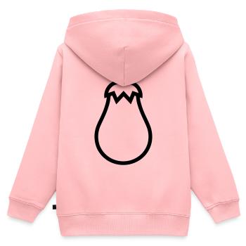 aubergine - Sweat Premium à capuche zippé enfant bio - rose - Dos - AI Model Kid Female (0cm)