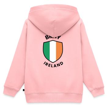 Bray Ireland Shield Pride - Kinder Premium Organic Zip Hoodie - Rosa - Hinten - AI Model Kid Female (0cm)