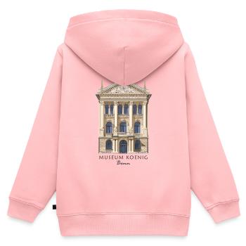 Bonn, Museum König, handgezeichnet - Kinder Premium Organic Zip Hoodie - Rosa - Hinten - AI Model Kid Female (0cm)