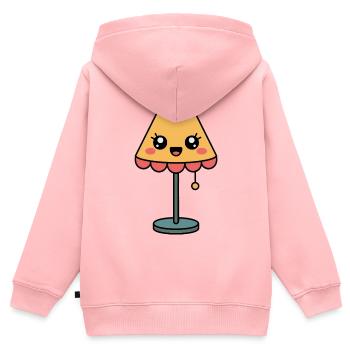 Lampe Lampe de table Comique mignonne - Sweat Premium à capuche zippé enfant bio - rose - Dos - AI Model Kid Female (0cm)