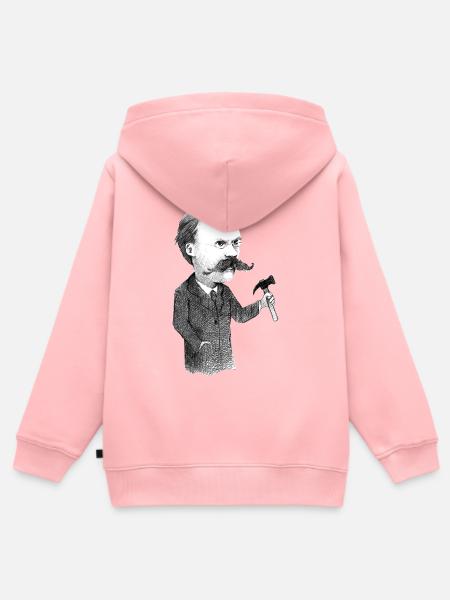 Nietzsche - Kinder Premium Organic Zip Hoodie - Rosa