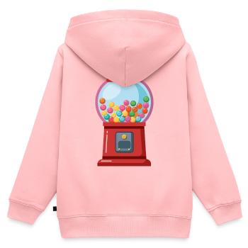 Kaugummiautomat - Kinder Premium Organic Zip Hoodie - Rosa - Hinten - AI Model Kid Female (0cm)