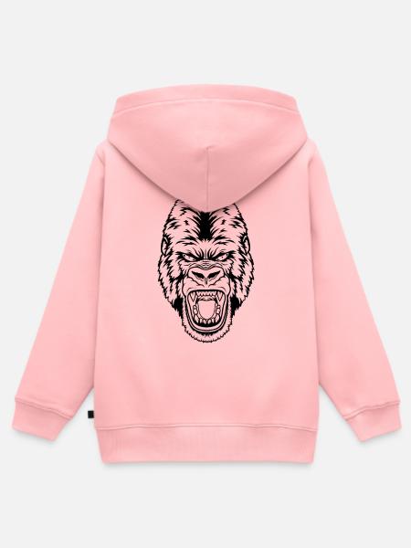 Blutige Echos auf Schwarz - Kinder Premium Organic Zip Hoodie - Rosa