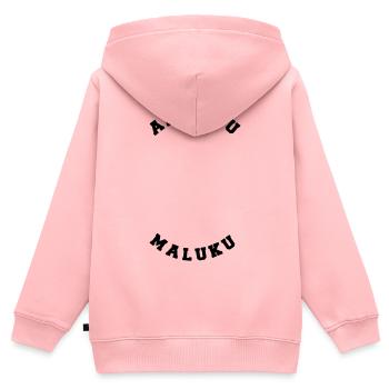 Alifuru Maluku - Kinder Premium Organic Zip Hoodie - Rosa - Hinten - AI Model Kid Female (0cm)