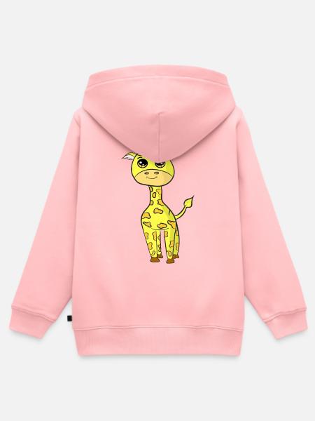 Babygiraffe - Kinder Premium Organic Zip Hoodie - Rosa