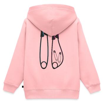 Schwangerschaft Ankündigung Überraschung Zwillinge - Kinder Premium Organic Zip Hoodie - Rosa - Hinten - AI Model Kid Female (0cm)