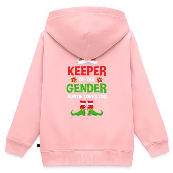 Werdender Papa werdende Väter Weihnachten - Kinder Premium Organic Zip Hoodie - Rosa - Hinten - AI Model Kid Female (0cm)