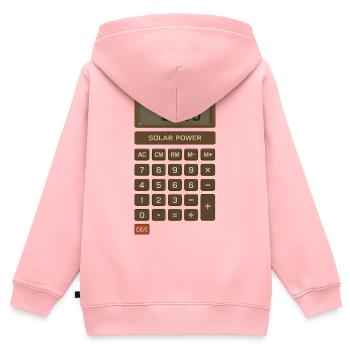 Solar Power Calculator Retro - Kids Premium Organic Zip-up Hoodie - rose - Back - AI Model Kid Female (0cm)