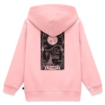 Der Mond – Die Sternennacht Gotische Tarotkarte - Kinder Premium Organic Zip Hoodie - Rosa - Hinten - AI Model Kid Female (0cm)
