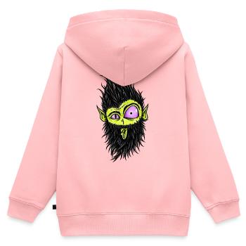 baertiger_Zombie 2 - Kinder Premium Organic Zip Hoodie - Rosa - Hinten - AI Model Kid Female (0cm)