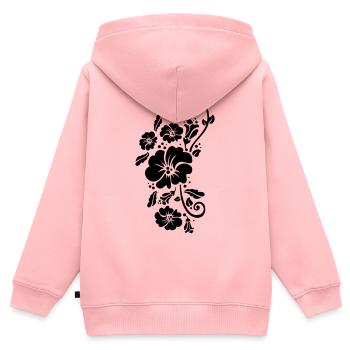 floral flower blumen sommer - Kinder Premium Organic Zip Hoodie - Rosa - Hinten - AI Model Kid Female (0cm)