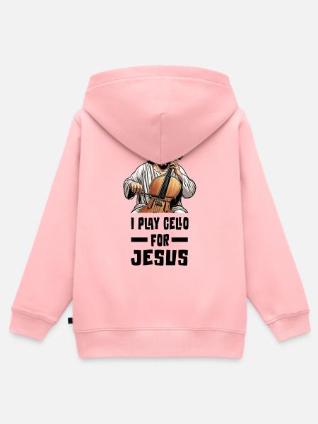 Ich spiele Cello für Jesus - Kinder Premium Organic Zip Hoodie - Rosa