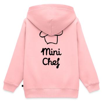 Petit chef  - cuisine - enfant - Sweat Premium à capuche zippé enfant bio - rose - Dos - AI Model Kid Female (0cm)