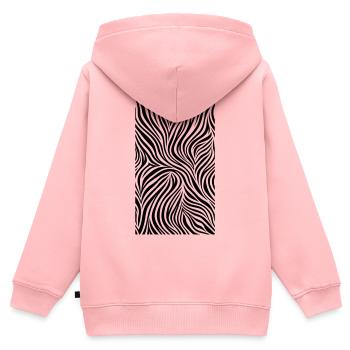 Zebrastreifen Zebra Muster Streifen schwarz weiß - Kinder Premium Organic Zip Hoodie - Rosa - Hinten - AI Model Kid Female (0cm)
