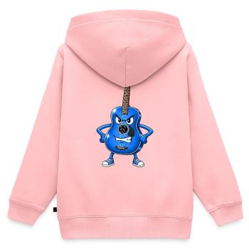 Gitarre böser Blick - Kinder Premium Organic Zip Hoodie - Rosa - Hinten - AI Model Kid Female (0cm)