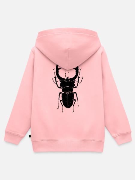 Hirschkäfer Entomologie Wildnis - Kinder Premium Organic Zip Hoodie - Rosa