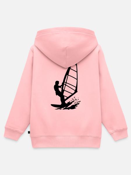 Kitesurfen - Kinder Premium Organic Zip Hoodie - Rosa