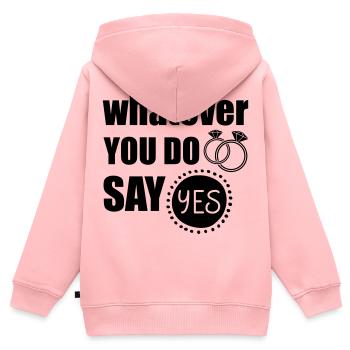 Proposal - Kids Premium Organic Zip-up Hoodie - rose - Back - AI Model Kid Female (0cm)
